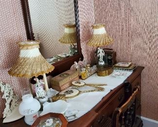 Lady's dressing table and accessories