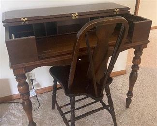 Antique desk and chair