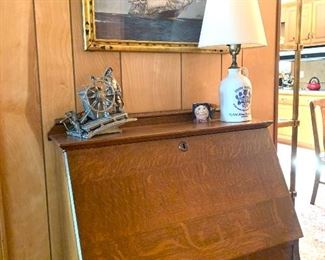 antique oak ladies writing desk