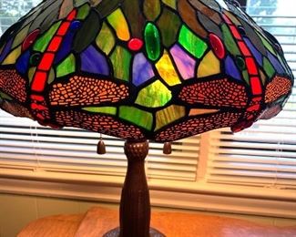 dragonfly stained glass lamp