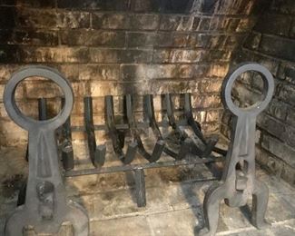 Cast-iron andirons