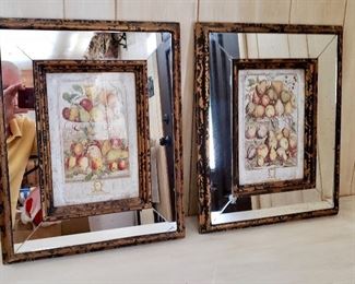 mirrored botanical prints