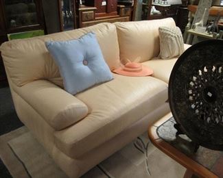 Light pink sofa - leather