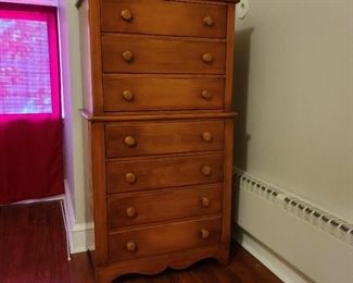 Large 7 drawer chest...59" tall x 32 wide x 19.5 deep. 