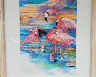 Art Flamingo Colored Pencil