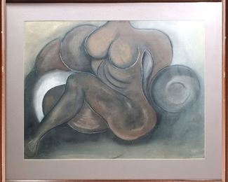 Art Pastel Abstract Nude