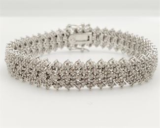 Jewelry Silver Diamond Bracelet