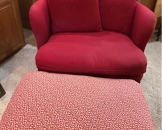 Extra Large Chair with Ottoman