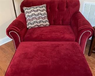 Chair and 1/2 with ottoman