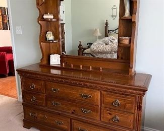 Dresser and mirror.