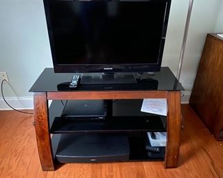 TV stand and 32" Magnavox flat screen tv (tv has sold. TV stand still available.)