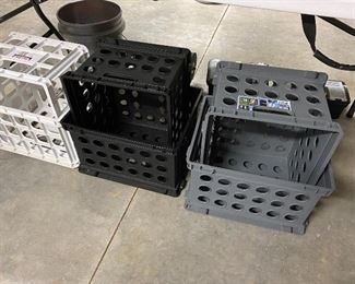 lots of plastic crates