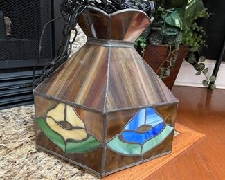 Stained glass hanging light