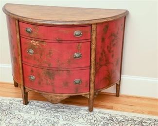 9. Painted Demilune Console