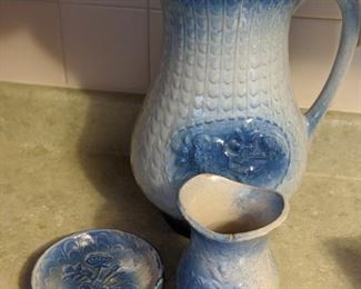 Blue and White Stoneware Pottery