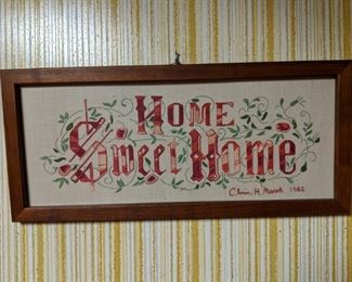 Needlepoint "Home Sweet Home"