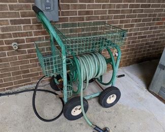 Garden Caddy with Reel and Basket