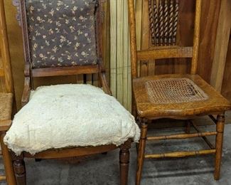 Assorted Antique/Old Chairs