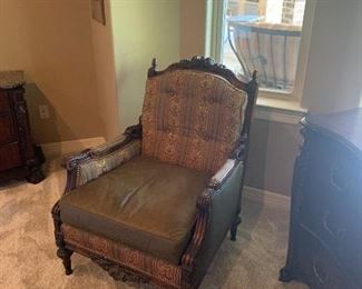 Custom leather and upholstered chairs