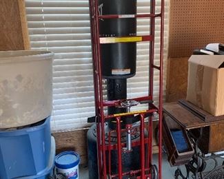 Punching bag, industrial dolly