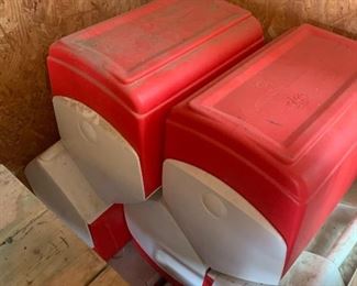 Large collection ice chests