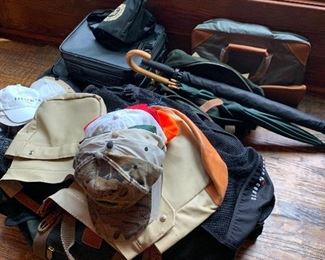 Hunting gear, umbrellas