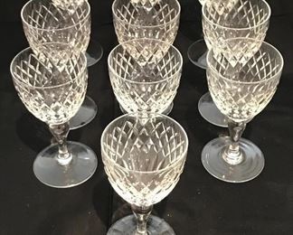 Set of  Royal Brierley Crystal Water Goblets