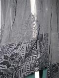 Black Sheer Dress - Velvet and Bead Detail