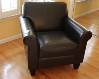 Bonded leather club chair, 31 1/2”w x 31”h x 40 3/4”d    Asking $125
