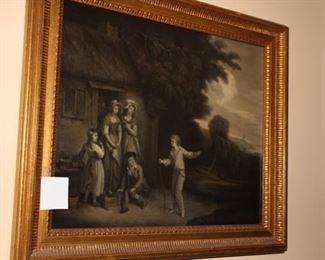 19th C genre painting, oil on canvas, unsigned, 21 1/2”h x 25 1/2”w    Asking $500
