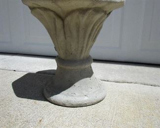 Small cement pedestal. Can be used either way. 12" tall x 10" wide at widest x 10" d. PRICE: $20.00