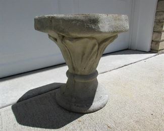 additional view of small cement pedestal.