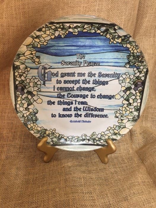 Serenity Prayer Plate