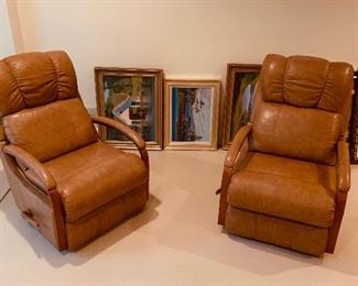 These are super comfy and fine leather recliners.  Only $150 each 