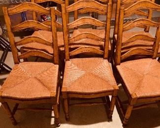 6 perfect cane chairs.  These cost a fortune too.  Giveaway at $100 each.  There are six 