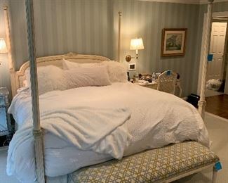 Louis j Soloman KING SIZE bed UPHOLSTERED.  $2500
