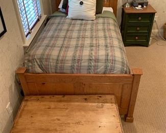 Better pic.  Box $200.  Trundle bed. $250