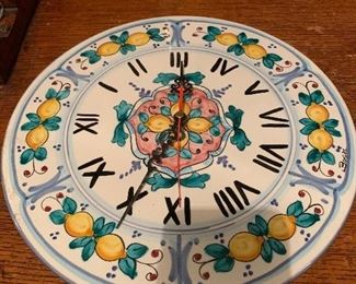 ITALIAN CERAMIC CLOCK. $20
