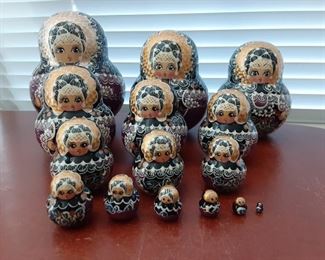 15pc signed Russian Doll set