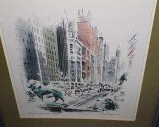 Chicago 1960s print in frame