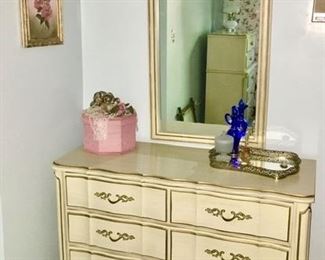 French Provincial dresser with mirror