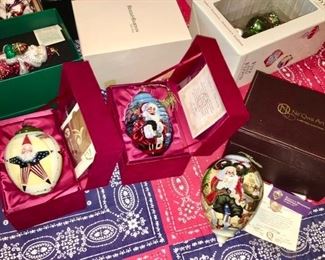 Ne Qwa Art Christmas ornaments w/ certificates of authenticity and original boxes