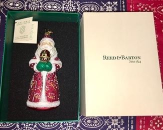 Reed & Barton Glass Christmas ornament