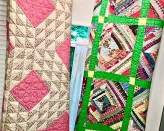 Vintage hand made quilts
