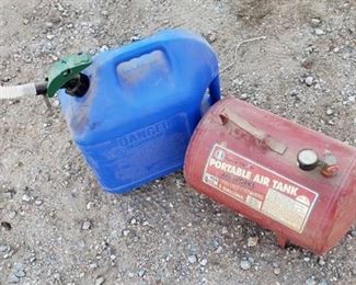 5 gal Kerosene Can and Portable Air Tank