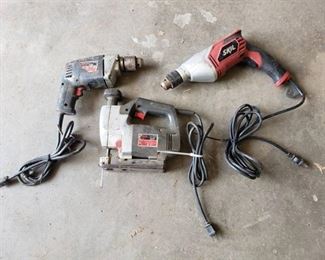Skil Jig Saw and (2) Drills