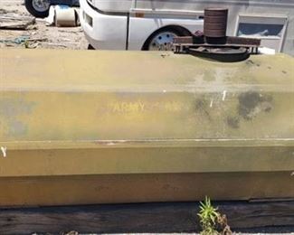Vintage US Army Fiberglass 400 gal. tank ~ has been used to store used oil