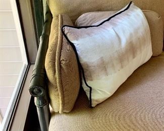 Detail: Arm of metal sofa