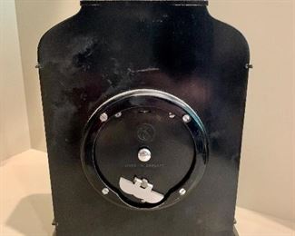 Detail; decorative clock ; rear view