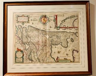 $950 Comitatus Hollandiac noviissima de description designatore Balthazaro Florentio a Berckenrode. 1629; 23"H x 26.5"W